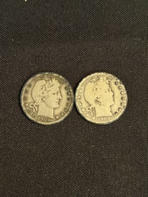 1909 - 1909 Barber Quarter Dollars (90% Silver) .9"