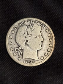 1894 Barber Half Dollar (90% Silver) 1.2"