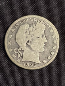 1895 Barber Half Dollar (90% Silver) 1.2"
