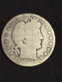1907 Barber Half Dollar (90% Silver) 1.2"