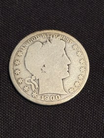 1900 Barber Half Dollar (90% Silver) 1.2"