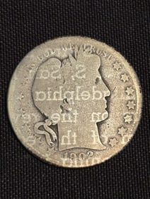 1902 Barber Half Dollar (90% Silver) 1.2"