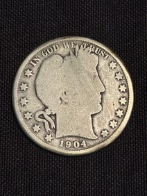 1904 Barber Half Dollar (90% Silver) 1.2"