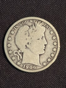 1906 Barber Half Dollar (90% Silver) 1.2"