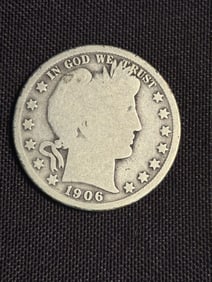 1906 Barber Half Dollar (90% Silver) 1.2"