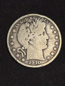 1910 Barber Half Dollar (90% Silver) 1.2"