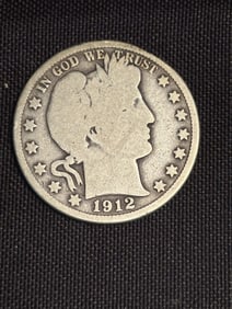 1912 Barber Half Dollar (90% Silver) 1.2"