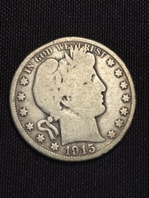 1915 Barber Half Dollar (90% Silver) 1.2"
