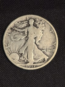 1917 Walking Liberty Half Dollar (90% Silver) 1.2"