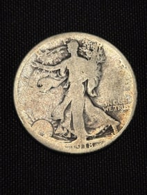 1918 Walking Liberty Half Dollar (90% Silver) 1.2"