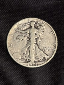 1933 Walking Liberty Half Dollar (90% Silver) 1.2"