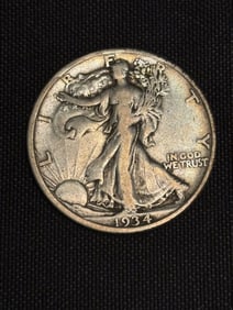 1934 Walking Liberty Half Dollar (90% Silver) 1.2"