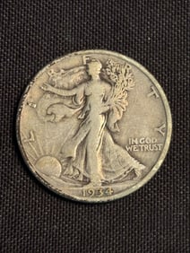 1934 Walking Liberty Half Dollar (90% Silver) 1.2"