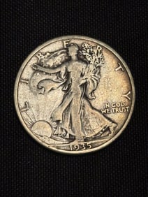 1935 Walking Liberty Half Dollar (90% Silver) 1.2"