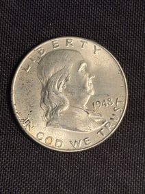 1948 Franklin Half Dollar (90% Silver) 1.2"