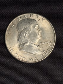 1948 Franklin Half Dollar (90% Silver) 1.2"
