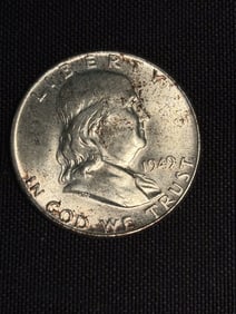 1949 Franklin Half Dollar (90% Silver) 1.2"