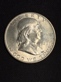 1949 Franklin Half Dollar (90% Silver) 1.2"