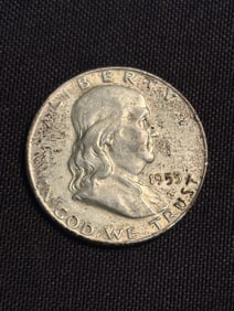 1953 Franklin Half Dollar (90% Silver) 1.2"