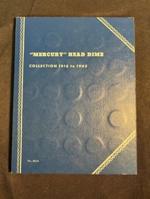 Mercury Head Dime Collection 1916 - 1945 (Almost, But Not Complete) 6"X8"