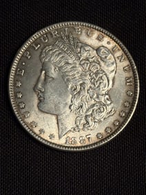 1887 Morgan Silver Dollar (90% Silver) 1.5"