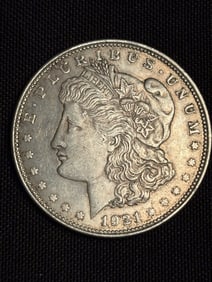 1921 Morgan Silver Dollar (90% Silver) 1.5"