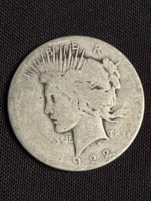 1922-S Peace Dollar (90% Silver) 1.5"