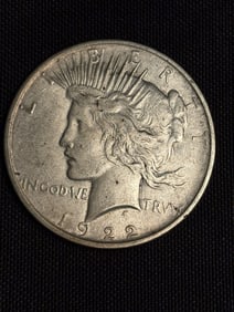 1922-D Peace Dollar (90% Silver) 1.5"