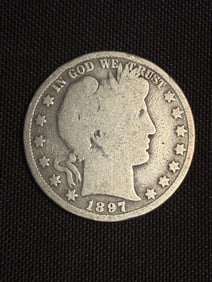 1897 Barber Half Dollar (90% Silver) 1.2"