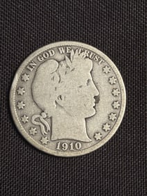 1910-S Barber Half Dollar (90% Silver) 1.2"