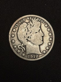 1912-S Barber Half Dollar (90% Silver) 1.2"