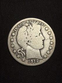 1912-S Barber Half Dollar (90% Silver) 1.2"