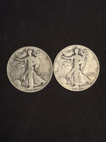 1941D - 1941S Walking Liberty Half Dollars (90% Silver) 1.2"