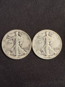 1943D - 1943 Walking Liberty Half Dollars (90% Silver) 1.2"