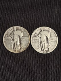 1930 - 1930 Standing Liberty Quarters (90% Silver) 1"