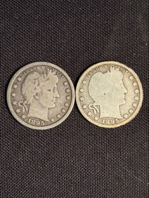 1895 - 1895 Barber Half Dollars (90% Silver) 1.2"