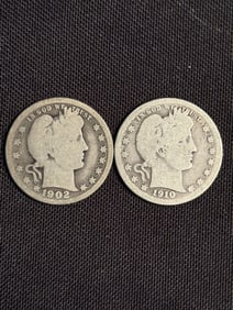 1902 - 1910 Barber Half Dollars (90% Silver) 1.2"