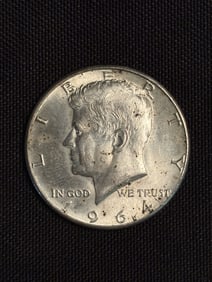 1964 Kennedy Half Dollar (90% Silver) 1.2"