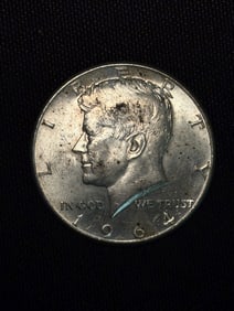 1964 Kennedy Half Dollar (90% Silver) 1.2"
