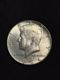 1964 Kennedy Half Dollar (90% Silver) 1.2"