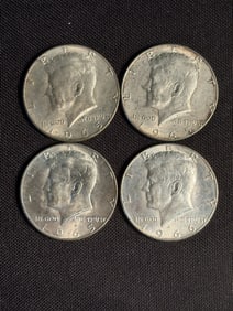 (4) 1965-1966 Kennedy Half Dollars 1.2"