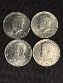 (4) 1971-1973 Kennedy Half Dollars 1.2"
