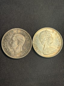1939-1965 Canada Silver Dollar Coins (80% Silver) 1.5"