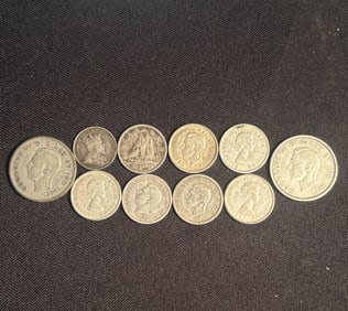 1907-1958 Canadian Silver Quarters - Dimes (80% Silver) 1"