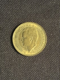 1950 Monaco 20 Francs Coin 1"