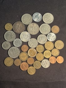 Collection Of Assorted And Silver German Currency 1"