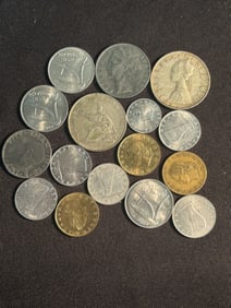 Collection Of Italian Currency Including Two 500 Lire Silver Coins (.835 Silver) 1"