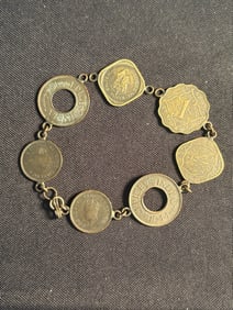 Bracelet Made From Early Indian Currency (Missing Connecting Links) 2"