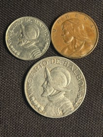 Collection Of Currency From Panama Including Silver (90% Silver) 1.2"