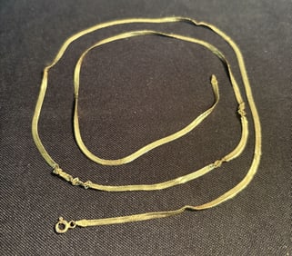 14KT Gold Italian Necklace With Binds (5g) (App. 24")
